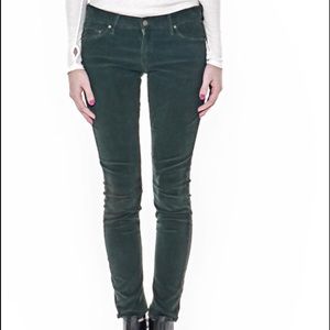 MOTHER DENIM The Looker Cross Size 28 Pine Green